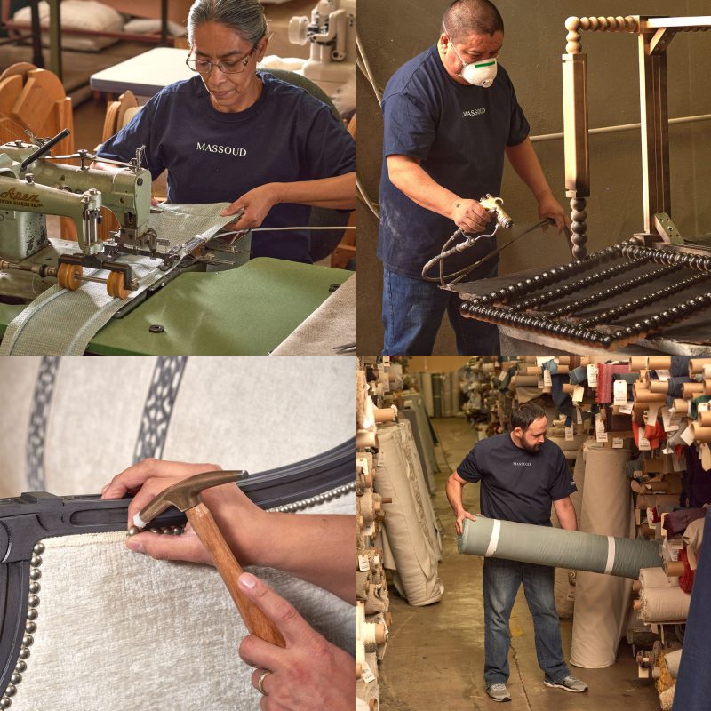 Massoud team members working in the factory