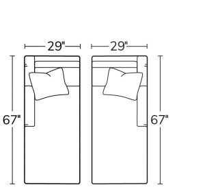 Left Arm Chaise 16LAZRight Arm Chaise 16RAZ