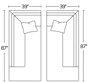 Left Bumper Chaise 20LBCRight Bumper Chaise 20RBC