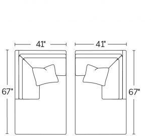 Left Arm Chaise 20LAZRight Arm Chaise 20RAZ