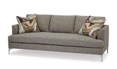 Lauren Chrome Bench Cushion Sofa 2341