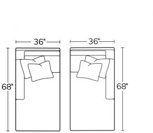 Left Arm Chaise 23LAZRight Arm Chaise 23RAZ