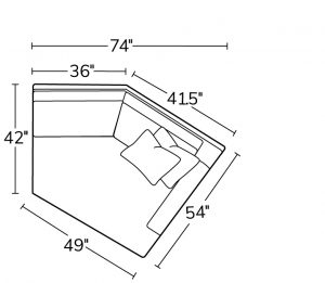 Right Arm Corner Chaise 23RCZ