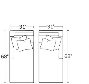 Left Arm Chaise 31LAZRight Arm Chaise 31RAZ