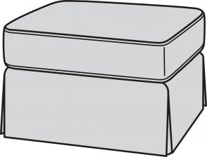 Skirted Ottoman 384Skirted Storage Ottoman 1384
