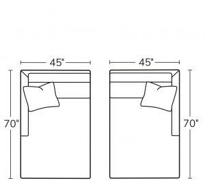 Left Arm Chaise 61LAZRight Arm Chaise 61RAZ