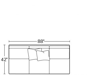 Armless Sofa 89AS