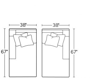 Left Arm Chaise 89LAZRight Arm Chaise 89RAZ
