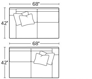 Left Arm Loveseat 89LALRight Arm Loveseat 89RAL