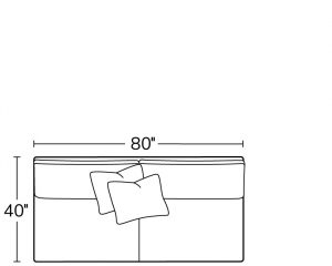 Armless Sofa 90AS