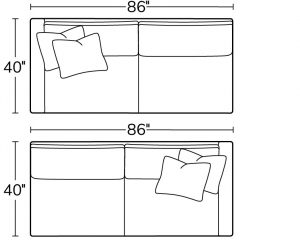 Left Arm Sofa 90LASRight Arm Sofa 90RAS