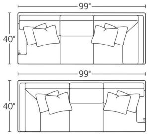 Left Arm Sofa Return 38LSRRight Arm Sofa Return 38RSR
