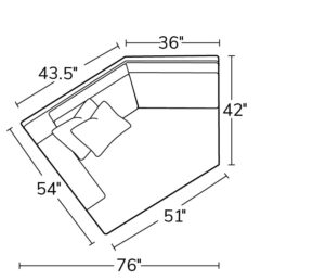 Left Arm Corner Chaise 89LCZ