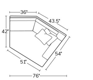 Right Arm Corner Chaise 89RCZ