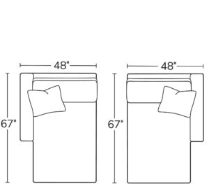 Left Arm Chaise 91LAZRight Arm Chaise 91RAZ