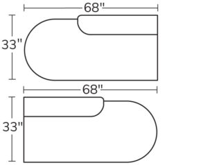 Left Bumper Chaise 10LBCRight Bumper Chaise 10RBC