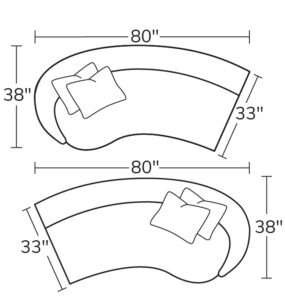 Left Arm Curved Sofa 10LCSRight Arm Curved Sofa 10RCS