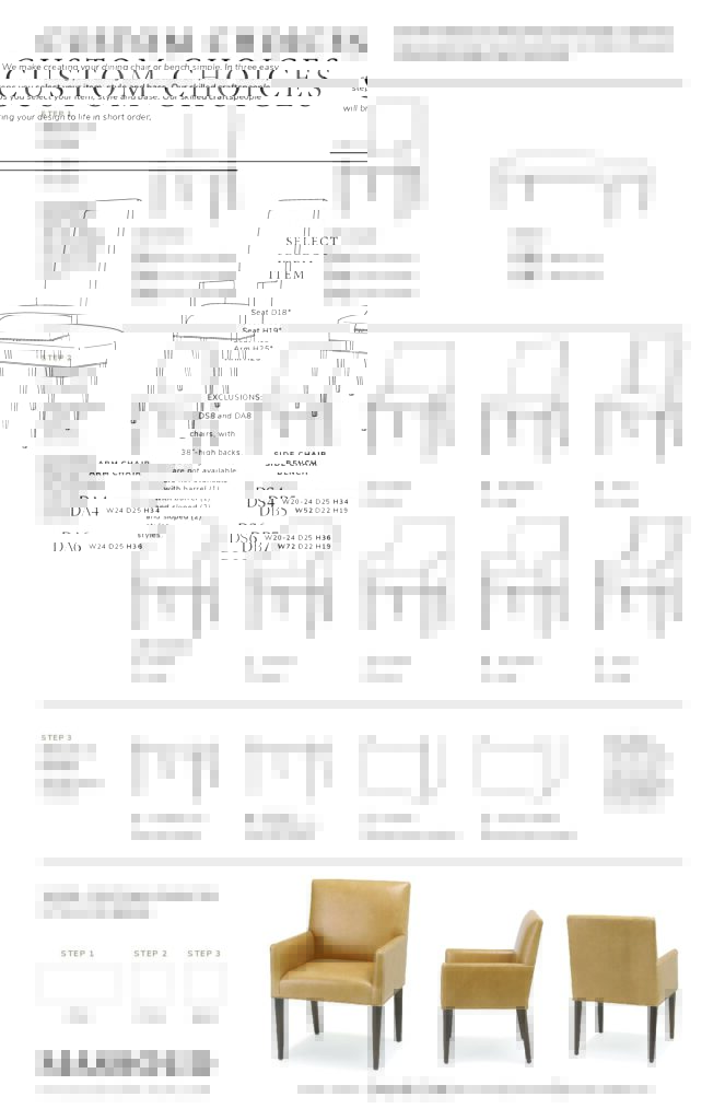 Custom Choices Dining & Banquettes Tear Sheet
